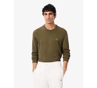 Lacoste Pullover da Uomo con Collo Rotondo Organico Verde Cachi-E9F da Uomo III / S Marrone