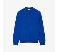Lacoste Pullover da Uomo in lana Merino con Collo Rotondo Azzurro III / S Azzurro