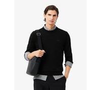 Lacoste Pullover da Uomo in lana Merino con Collo Rotondo Nero-031 da Uomo IV / M Nero