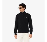 Pull collo alto con cerniera in cotone Nero XXL Tinta unita