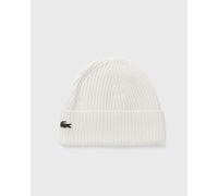 Czapka zimowa Lacoste Unisex Ribbed Wool - Bianco