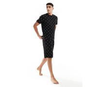 Lacoste - Set pigiama nero con logo a contrasto 48-49