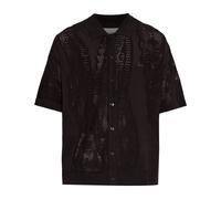 Lacoste, ,Shirts ,Uomo ,Marrone ,XL Camicia con lavorazione traforata e coccodrillo