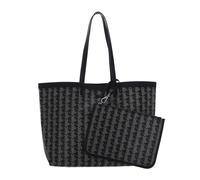 LACOSTE shopper borsa Zel Shopping Bag XL Mono Noir Beige