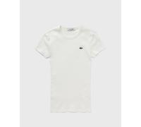 Lacoste SLIM FIT RIBBED COTTON T-SHIRT women Shortsleeves white in taglia:M