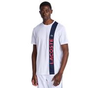 Lacoste Small Croc Logo Stripe Uomo - Magliette Bianco - Taglia L White L