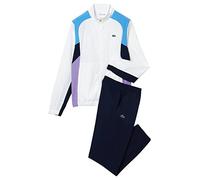 Lacoste Sport Wh9341 Tuta da Uomo, Bianco/Argentina-Marina