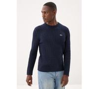 Lacoste - Maglione in Cotone con Lavorazione a Trecce - - Knitwear - Uomo - Blu - M