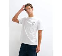 Lacoste T-shirt a maniche corte con logo ricamato bianca-Bianco 35-37