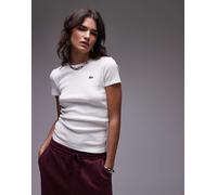 Lacoste - T-shirt a maniche corte girocollo bianca-Bianco 38
