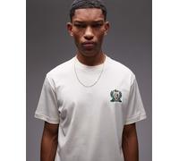 Lacoste - T-shirt bianco sporco con emblema ricamato 34