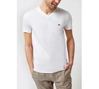 Lacoste - T-shirt col V en jersey de coton Bianco - Abbigliamento S Bianco