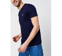 Lacoste - T-shirt col V en jersey de coton Blu - Abbigliamento XS Blu