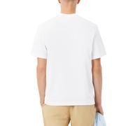 Lacoste T-shirt manica corta in cotone con taschino bianco