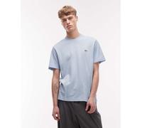 Lacoste - T-shirt in Piqué di Cotone Pesante e Lino - - Tops - Uomo - Blu - S