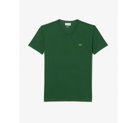 Lacoste T-Shirt Uomo Verde Taglia M Scollo a V Cotone Slim Fit Originale Nuovo