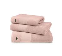 Lacoste Telo bagno asciugamano ospite Spugna 100% cotone - 600 g/m² con coccodrillo applicato Rosepale 40x60 cm
