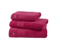 Lacoste Telo bagno viso asciugamano Spugna 100% cotone - 600 g/m² con coccodrillo applicato Bigarreau 50x100 cm