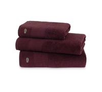 Lacoste Telo bagno viso asciugamano Spugna 100% cotone - 600 g/m² con coccodrillo applicato Bordeaux 50x100 cm