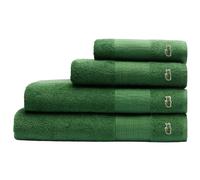 Lacoste Telo bagno viso asciugamano Spugna 100% cotone - 600 g/m² con coccodrillo applicato Vert 50x100 cm