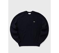 Lacoste Thick Wool Crew Neck Sweater men Pullovers blue in taglia:L