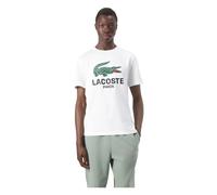 Lacoste, ,Tops ,Uomo ,Bianco ,M Big Chest Logo Crewneck Tee