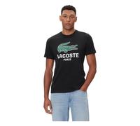 Lacoste, ,Tops ,Uomo ,Nero ,S Big Chest Croco Crewneck Tee
