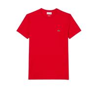 LACOSTE T-SHIRT CON COLLO ROTONDO IN JERSEY DI COTONE PIMA - S - ROSSO