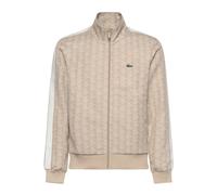 Felpa Lacoste Paris Monogram Full Zip beige bianco - L