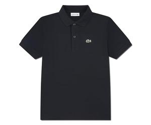 Lacoste Unisex-Child Short Sleeve Classic Pique Polo, Black, 8