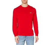 Lacoste Pullover da Uomo con Collo Rotondo Organico Rosso IV / M Rosso