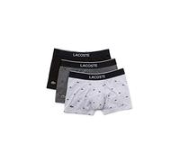 Lacoste Uomo Boxer Court Sous-Vetement Boxer Not Applicable, Multicolore (Noir/Bitume Chiné/Argento Vdp), Small