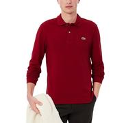 Lacoste Uomo Classic Long Sleeve Pique Polo Polo Bordeaux, L, Bordeaux, L
