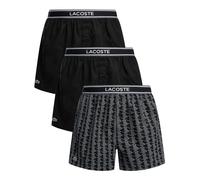 Lacoste Uomo Confezione da 3 boxer in tessuto, Nero