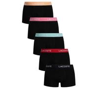 Lacoste Uomo Confezione da 5 boxer elasticizzati in cotone, Nero
