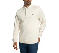 Lacoste Uomo Felpa con colletto polo in cotone a coste, Beige