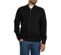 Lacoste Uomo Giubbotto bomber in maglia, Nero