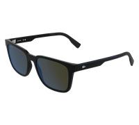 Lacoste Uomo Lacoste L6077S 001 Occhiali da sole Bio-iniettato Nero Azzurro Squadrata Normale