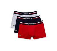 Lacoste Uomo Pack De 3 Boxer Courts Boxer Not Applicable, Multicolore (Marine/Argento Chiné/Rouge W34), Medium