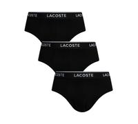 Lacoste Uomo Slip elasticizzati in cotone da 3 pezzi, Nero