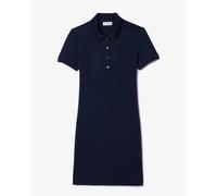 Lacoste Vestito Donna EF5473 Blu Marine Taglia 44 Polo Dress Elegante Nuovo