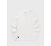 Lacoste Waffle Knit Henley Tee men Longsleeves white in taglia:XXL