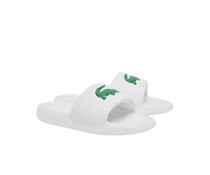 Lacoste Women's Serve Slide 1.0, Sandali Donna, Wht/Grn, 40.5 EU
