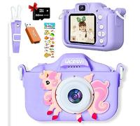 Lacosvi Fotocamera Foto per bambini Schermo 2,0" 1080P HD Selfie Video fotocamera per ragazzi e ragazze con scheda SD da 32 GB Regali di compleanno originali per bambini di 3-12 anni in spagnolo