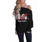 LACOZY Felpe da donna a maniche lunghe larghe girocollo maglione pullover | Maglioni da donna a girocollo, vestiti alla moda autunnali, camicia di Halloween, felpa di Natale, top per uscire