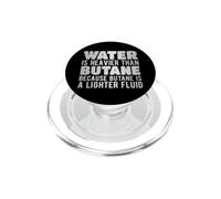 L'acqua è più pesante del butano è un fluido più leggero PopSockets PopGrip per MagSafe