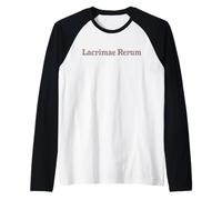 Lacrimae Rerum - Filosofia Latina Quote Design Maglia con Maniche Raglan