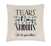 Lacrime Di My Studenti Caffè Lino Cuscino Cover - Insegnante Regalo Divertente