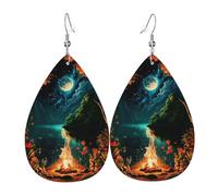 Lacrime Drop Down Orecchie Pendente Orecchini in Pelle Slake Foresta di Fuoco Natale Halloween Donna Regali di Moda Partito Penzolare Donne Amici Matrimonio