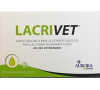 Aurora Biofarma Lacrivet Gocce oculari per cane e gatto 10 flaconcini da 0,5 ml